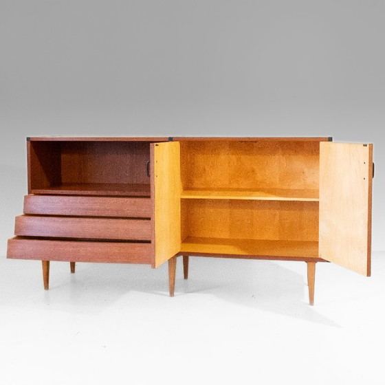 1x 1960s Vintage Teak Sideboard with Drawers in Scandinavian Style – Wood (photo 6 of 27)