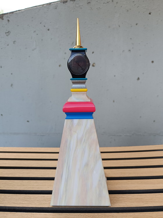 Image 1 of Swatch Special Mendini Tower 1998 horloge de table designer Alessandro Mendini