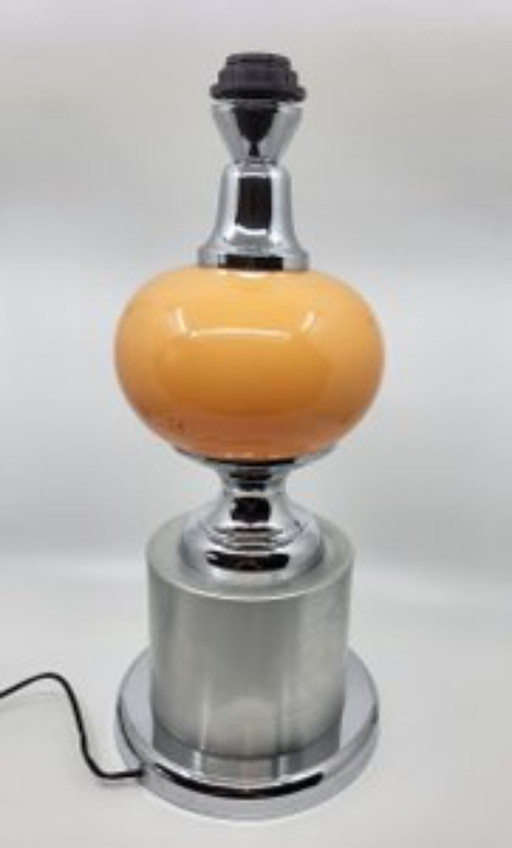 Diderot Delmas lamp in Opaline glass France 1970