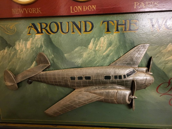 Image 1 of Imagen de reloj de avión de madera de Country Corner