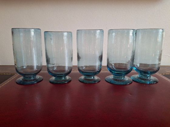 Image 1 of Set per aranciata in vetro soffiato, tipo Biot