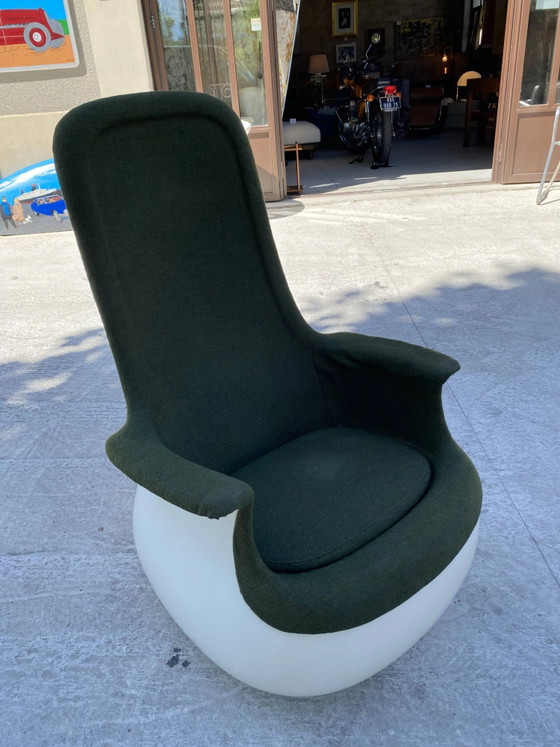 MARC HELD Mecedora, Respaldo Alto, Knoll, Verde, Design (foto 16 de 16)