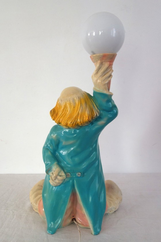Large 1980s Ceramic Clown Lamp – Table lamps (photo 3 of 12)