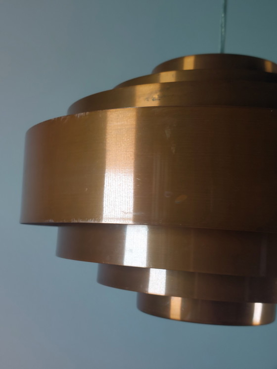 Image 1 of Vintage Mid Century Pendant Light Ultra Copper Jo Hammerborg Fog Morup Denmark