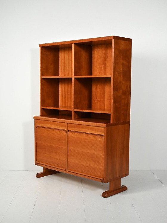 Image 1 of Scandinavian bookcase with sideboard and open shelves, 40s/50s