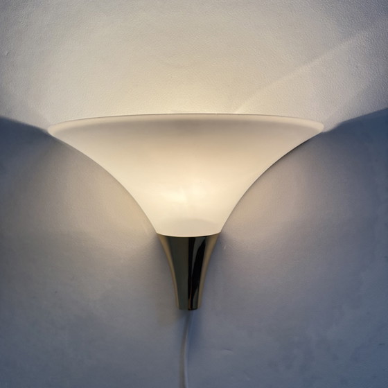 Image 1 of Limburg Glashütte Brass and Glass Wall Lamp Sconce, 1970s