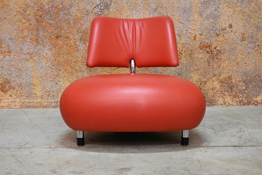 Leolux Pallone Design-Sessel aus rotem Leder