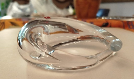 Image 1 of Crystal paperweight, sculptural object by Carlo Moretti, master glassmaker of Murano, Venice