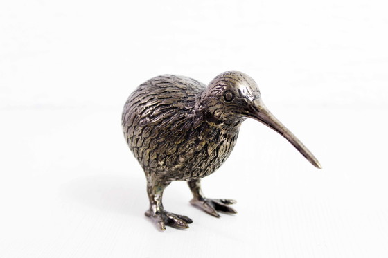 Image 1 of Kiwi Silver Metal Figurine