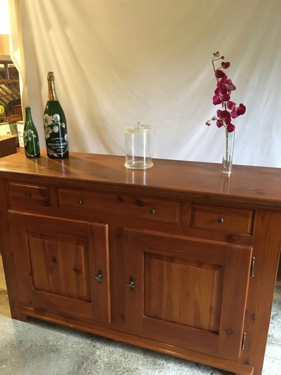 Lärchenholz-Sideboard – Aufbewahrungsschrank (photo 16 of 17)
