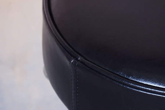 Sgabello Bauhaus restaurato, acciaio cromato, pelle, ceco, anni '50 – Sgabelli, Leather, Metal (photo 4 of 9)