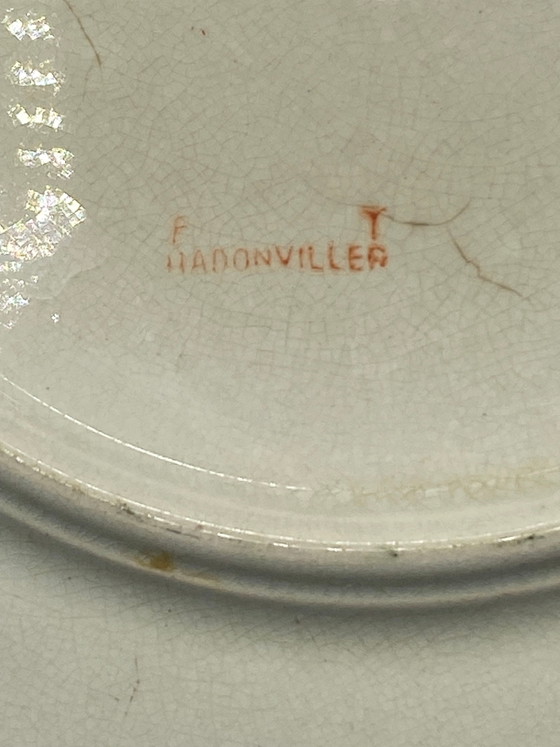 2 assiettes à dessert Art nouveau à décor de chardons – Badonviller – Lorraine – vers – Vaisselle, Ceramic (photo 4 of 5)