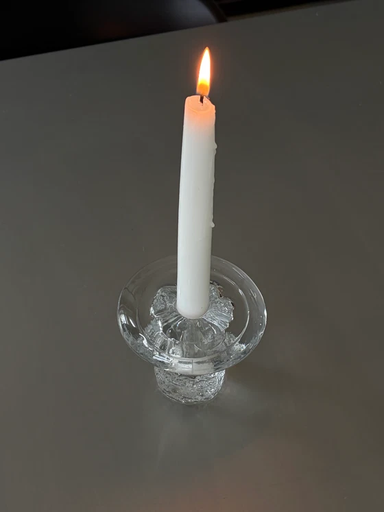 Mid-Century JOSKA Germany ice glass candle holder – Mid Century Modern (photo 2 of 5)