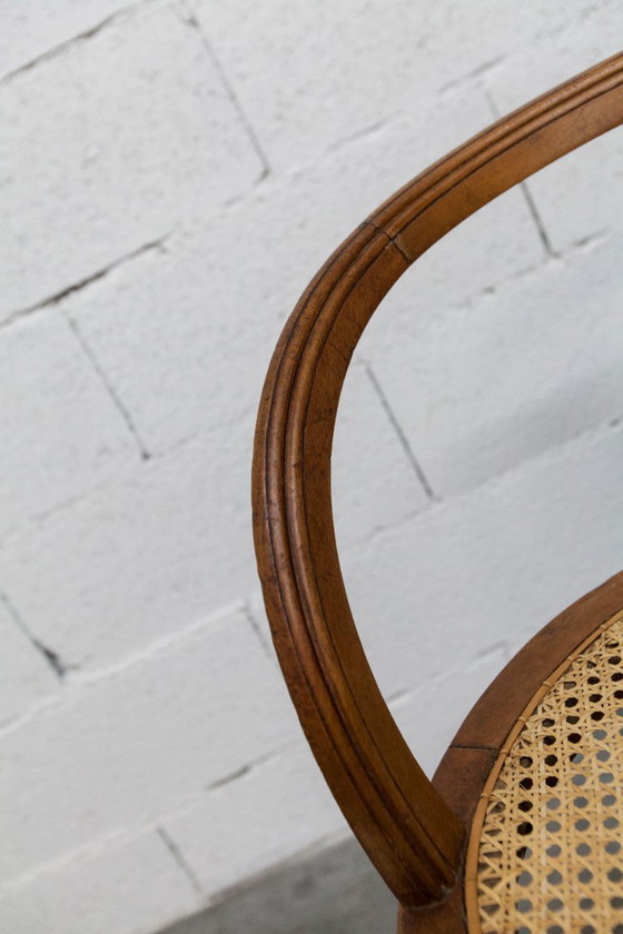 Image 1 of Vintage Louis XVI style chair – Cane seat, lyre-shaped back