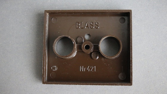 Image 1 of Large collection of vintage brown light and socket switches from the 1970s, brand BLASS.