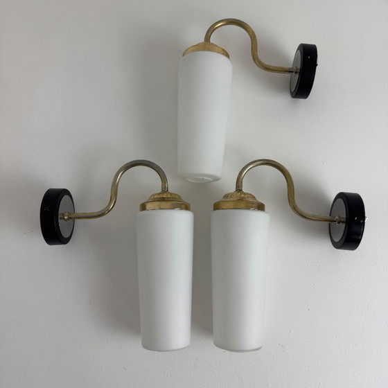 LOTTO DI 3 APPLIQUE VINTAGE OPALINE – Metal (photo 13 of 13)
