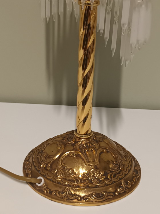 Art Nouveau Table Lamp – Metal, Glass (photo 9 of 11)