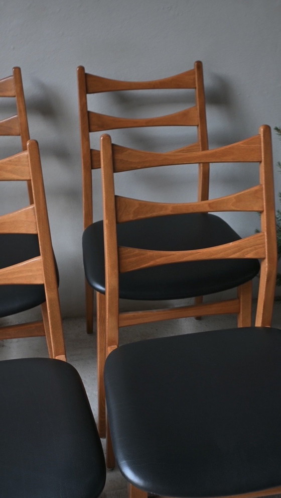 Image 1 of Vintage set van 6 eetkamer stoelen Baehre Mignon