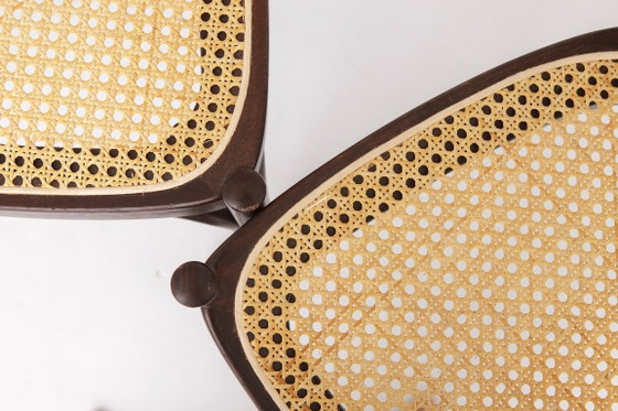 Paire de Chaises de Salle à Manger Vintage Thonet en Bois Courbé avec Cannage Viennois, Années 1960-1970 (photo 4 of 11)