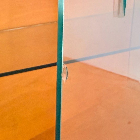 Image 1 of Playful high-gloss highboard with display case