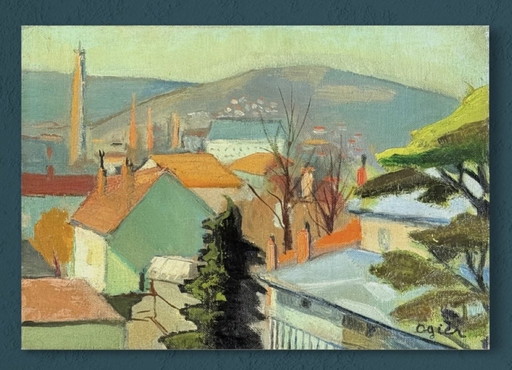 Marie Louise Ogier / Zicht op Clermont Ferrand in 1950