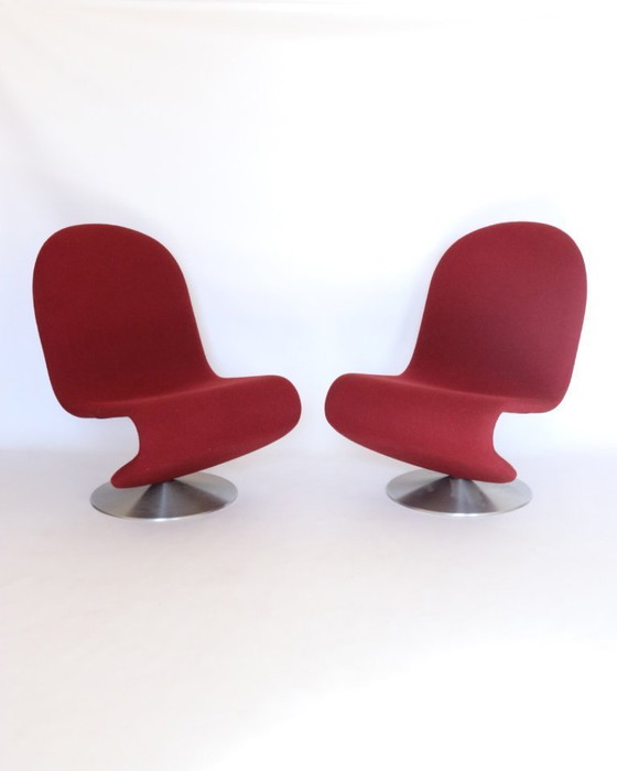 Image 1 of Poltrone Verner Panton bordeaux, serie System 1-2-3