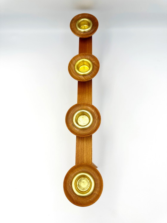 Image 1 of East Germany GDR wooden candlestick