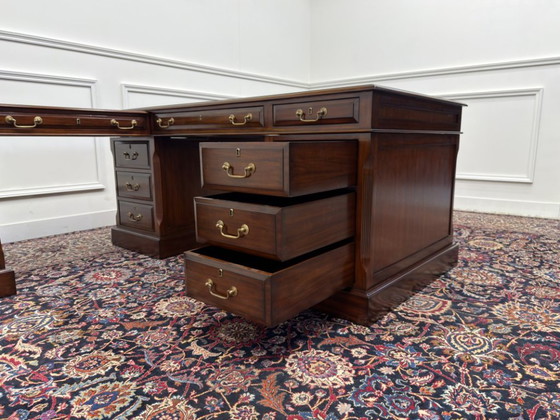 Original Globe Wernicke Corner Desk – Leather, Wood (photo 13 of 23)