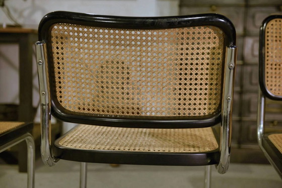 Set di 6 sedie Cesca B32 di Marcel Breuer anni '70 – Sedie da pranzo, Legno, polished steel, Bauhaus (photo 13 of 14)
