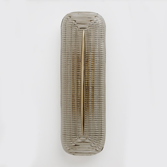 Image 1 of Coppia di grandi applique moderne in vetro di Murano e ottone italiane