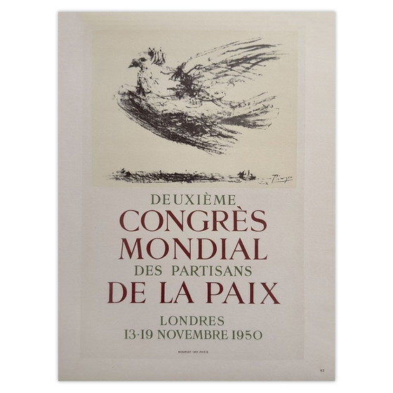 Image 1 of Pablo Picasso AF 1950 - Second World Congress of Partisans (poster 1959)