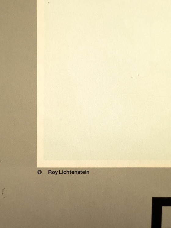 Image 1 of 🍇 Roy Lichtenstein: Stilleven met kristallen schaal – 1982 – Originele A1 tentoonstellingsposter | 84,1 × 59,4 cm | Duitsland