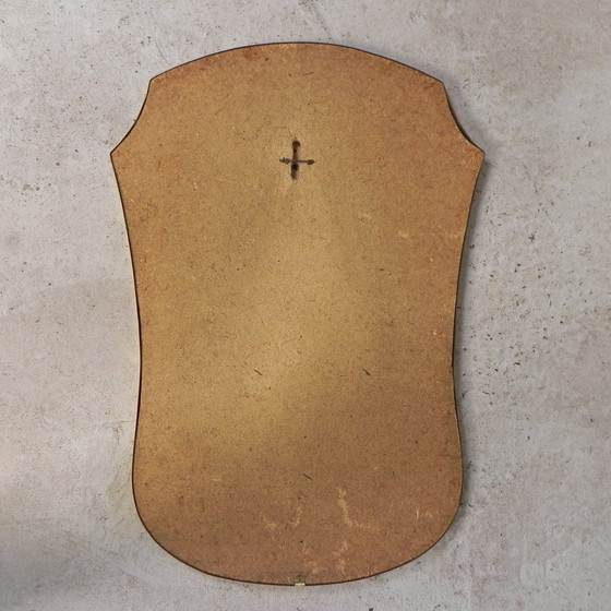 Image 1 of Vintage Spiegel Met Gouden Rand, Jaren 60