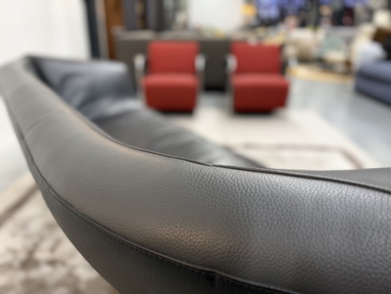 Leolux Arabella 3-seater Sofa Grey Black Leather, 3-5 seaters, Multi Color (photo 4 of 6)
