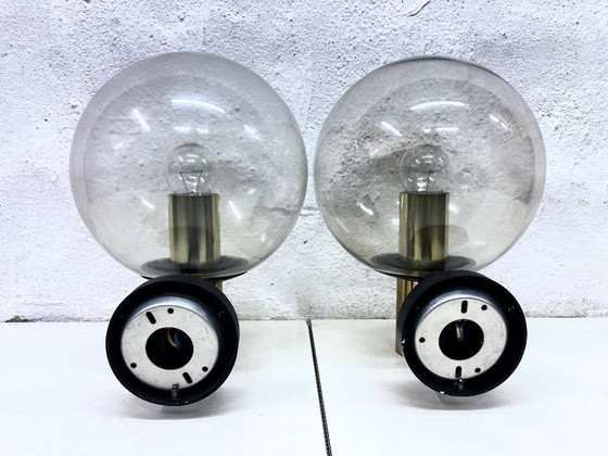 Image 1 of 2 ball wall lamps Bega Boom Glashütte Limburg 70s design