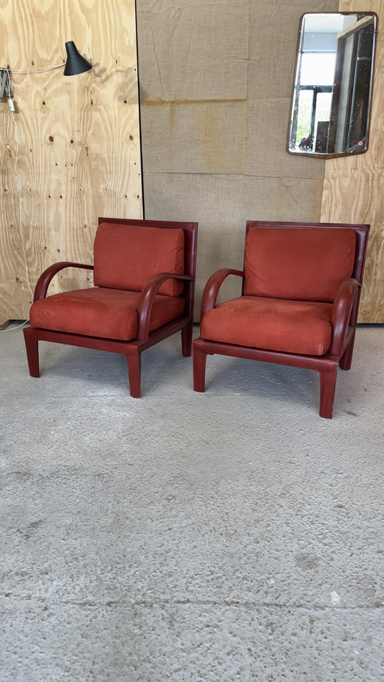 Image 1 of 2x Roche Bobois Leather Seat