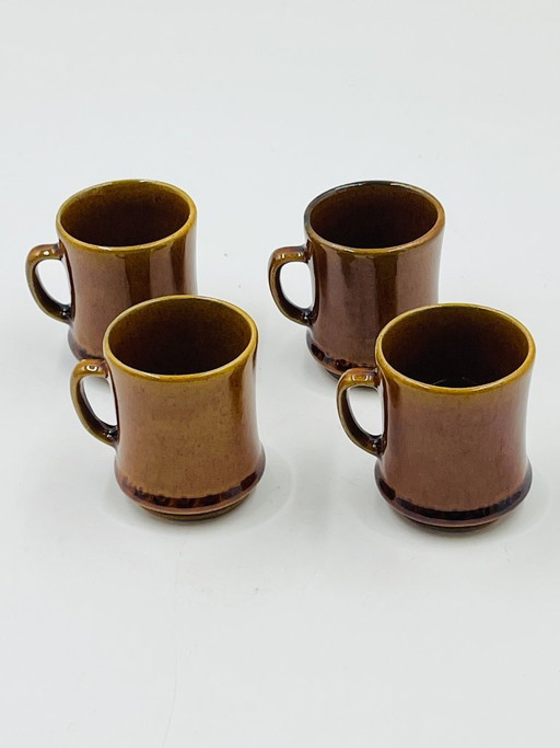 Set 4 Tazzine Espresso Deco Hälsingborg Bari 15/1 Marrone