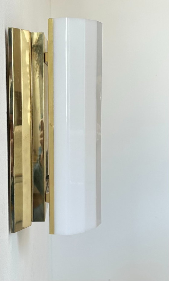 Image 1 of Coppia di applique in ottone e perspex, Fagerhult Svezia 1970