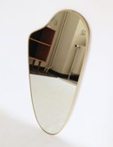 Vintage brass organic mirror asymmetrical
