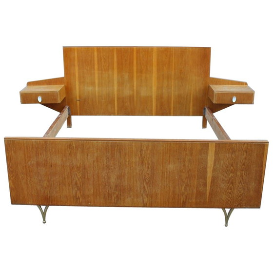 Cama King Size Alberto Smania Marango en Madera de Raíz y Latón Mid Century 1967 – Colchones y somieres (photo 6 of 20)