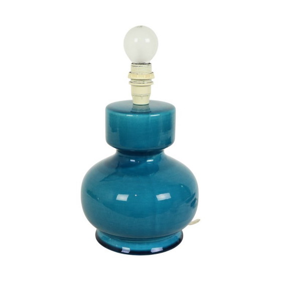 Image 1 of Italian Blue Ceramic Lamp