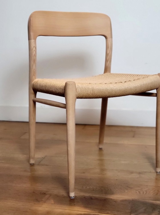 Image 1 of Set di 4 sedie modello 75 di N.O. Møller in legno di faggio