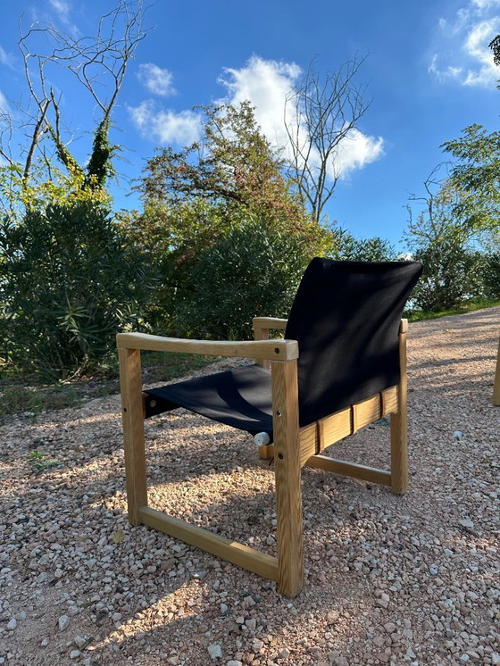 Image 1 of 2x Vintage IKEA Safari stoelen Karin Mobring