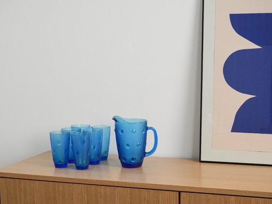 Image 1 of Set van glas en kan, Italiaans design, jaren 70, gemaakt in Italië.