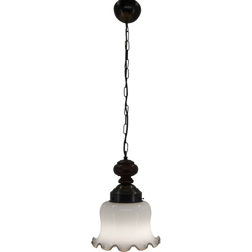 Vintage glazen hanglamp, 1980