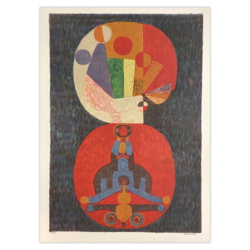 Pierre COURTIN A la vie, à l'amour Signed lithograph 1971