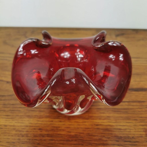 Vintage Glasschale, Aschenbecher. Italienisches Glas.