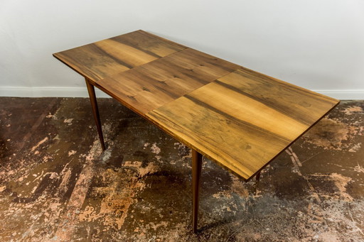 Mid Century Extendable Dining Table In Walnut, 1960s