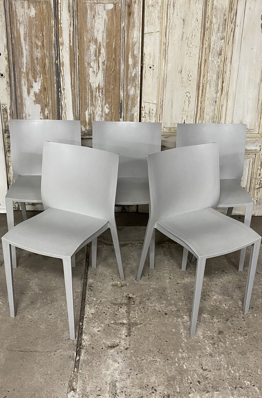 Silla 5x Slick Slick, gris, diseñada por Philippe Starck para xO,