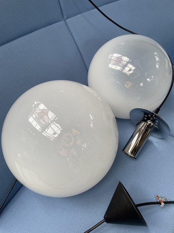 Image 1 of Grote Raak ochtendmist hanglampen, jaren 70